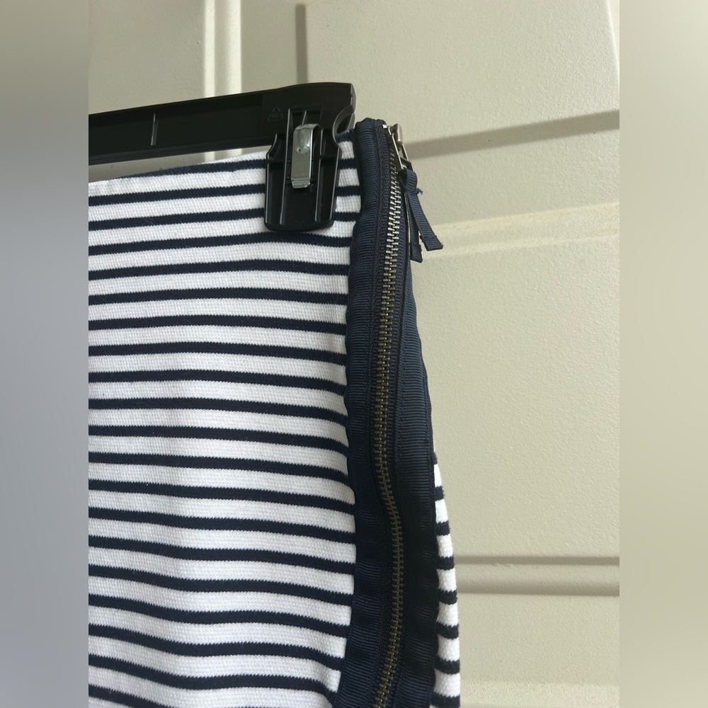 Madewell XS Striped Pencil Skirt Blue/White Eventide High Waist Office Casual - Picture 3 of 7